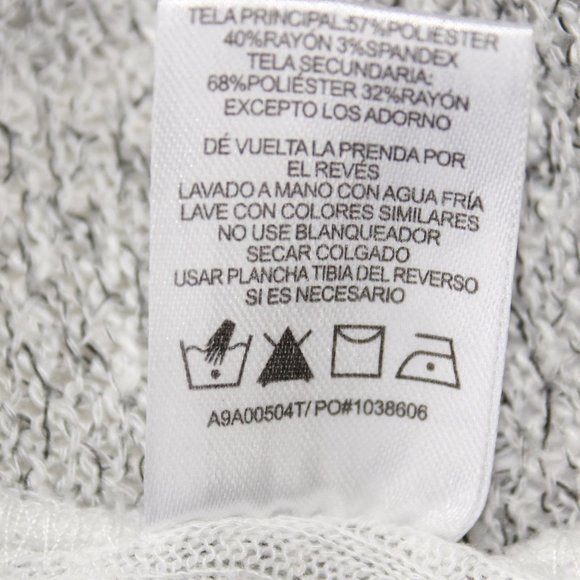 Angels Forever Young Sleeveless Cowl Neck Gray White Top ~S~ - Picture 10 of 10